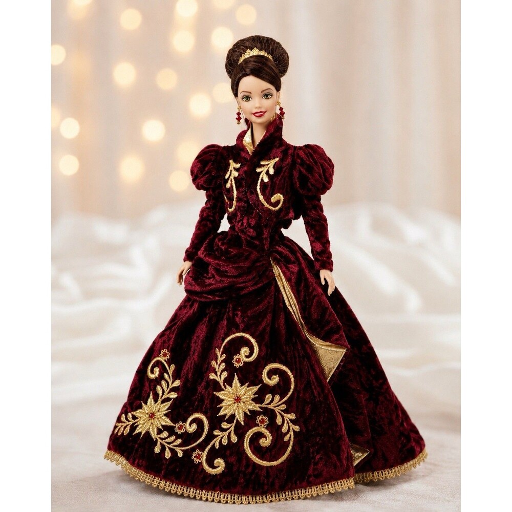 1997 Holiday Ball Porcelain Barbie LE #24945 Never Displayed Complete w/COA